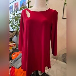 Sympli Tunic Top Red Size 8